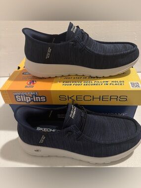 Skechers Slip-ins GO WALK Max Navy Men's US Size 13 Free Hands Air-Cooled